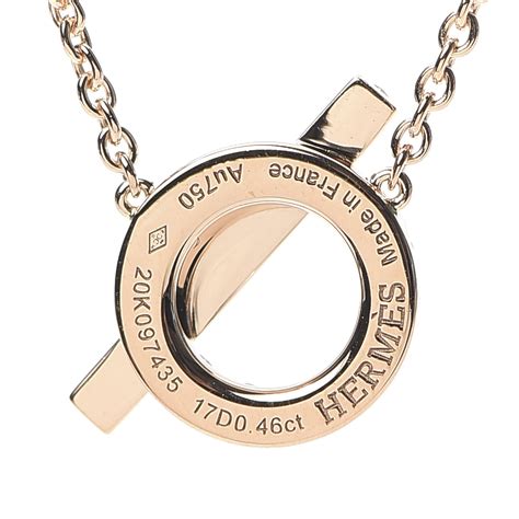 hermes finesse pendant rose gold|Hermes sapphire finesse 18k.